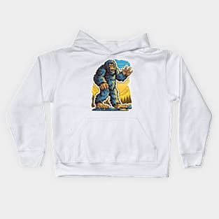 Bigfoot Design - Nostalgic Tribute to the Legendary Creature Kids Hoodie